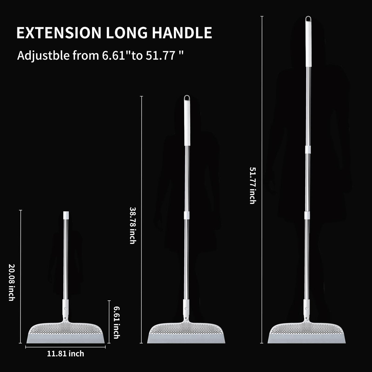 Multifunction Floor Squeegee Broom for Pet Hair Removal