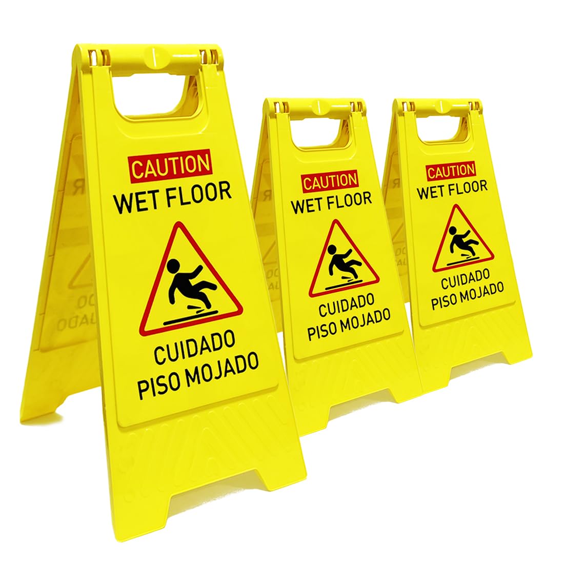 3 Pack Caution wet floor sign (3 Count)