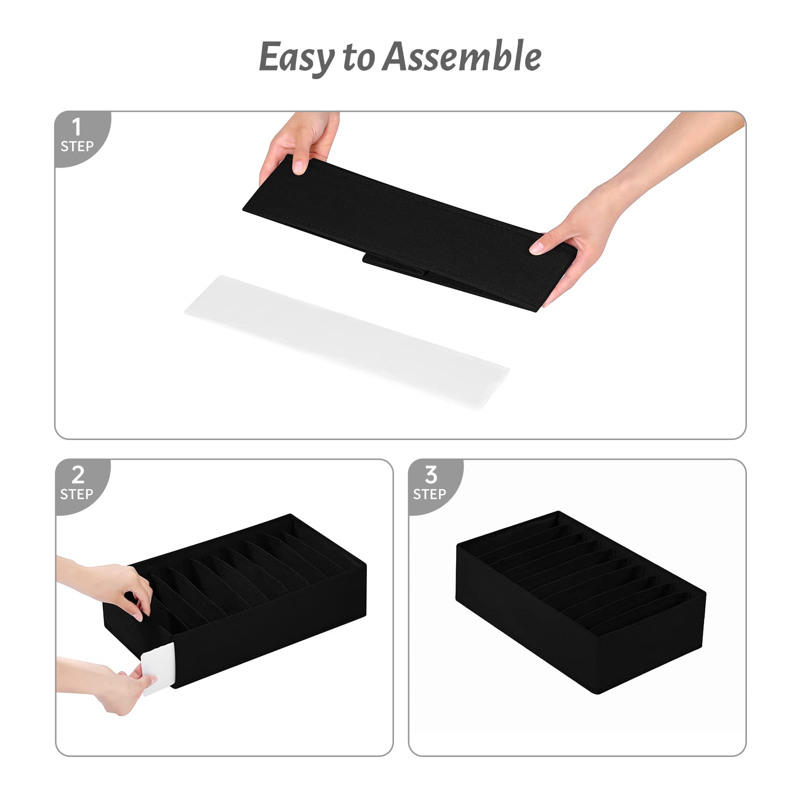 4 Packs T shirt Drawer Organizers for Clothing (4 Count)