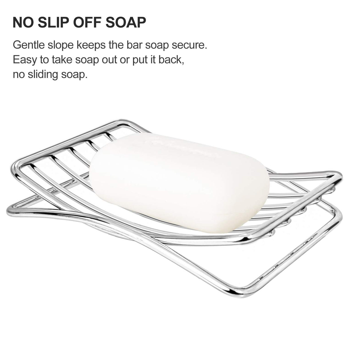 Soap Dish Stainless Steel Bar Soap Holder for Shower Bathroom