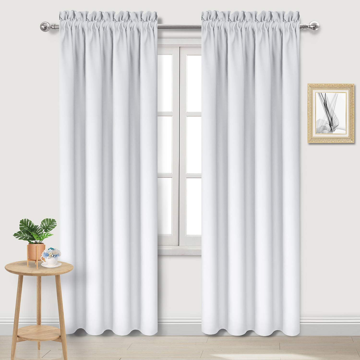 Blackout Curtains for Bedroom Living Room 42 x 84 Inch Long 2 Panels (2 Count)