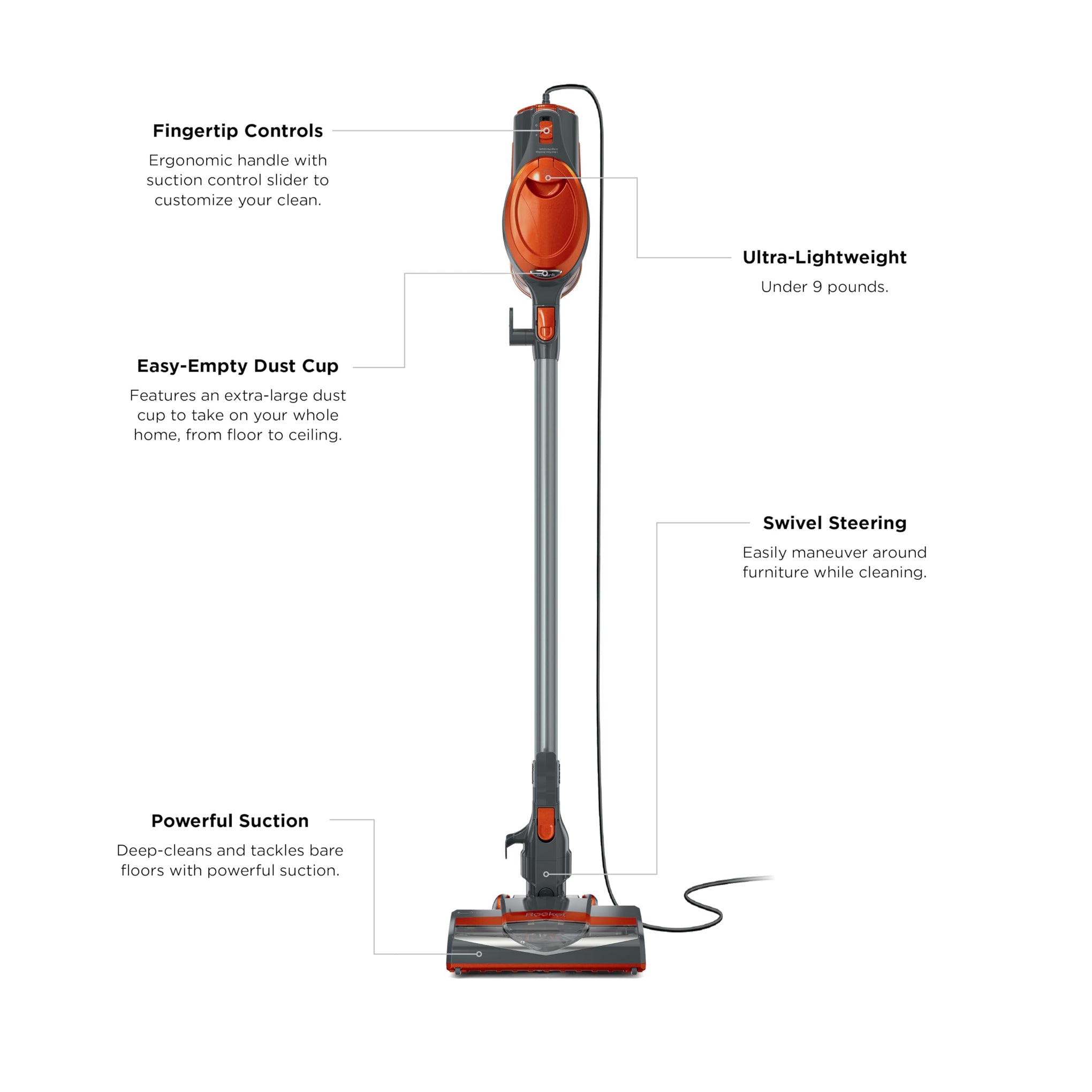 Rocket Corded Stick Vacuum