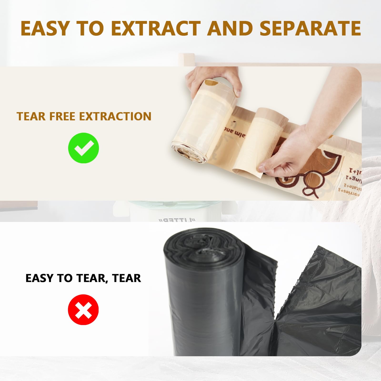 8 Gallon Trash Bags with Capybara Printed (50 Count)