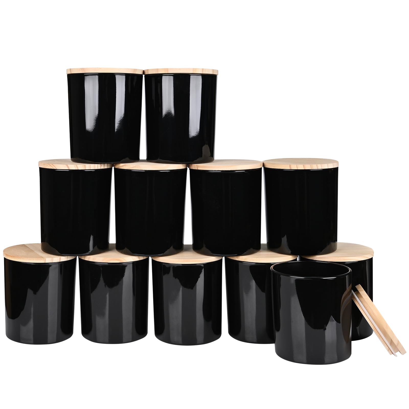 Thick Candle Jars for Making Candles 12 Pcs (12 Count)