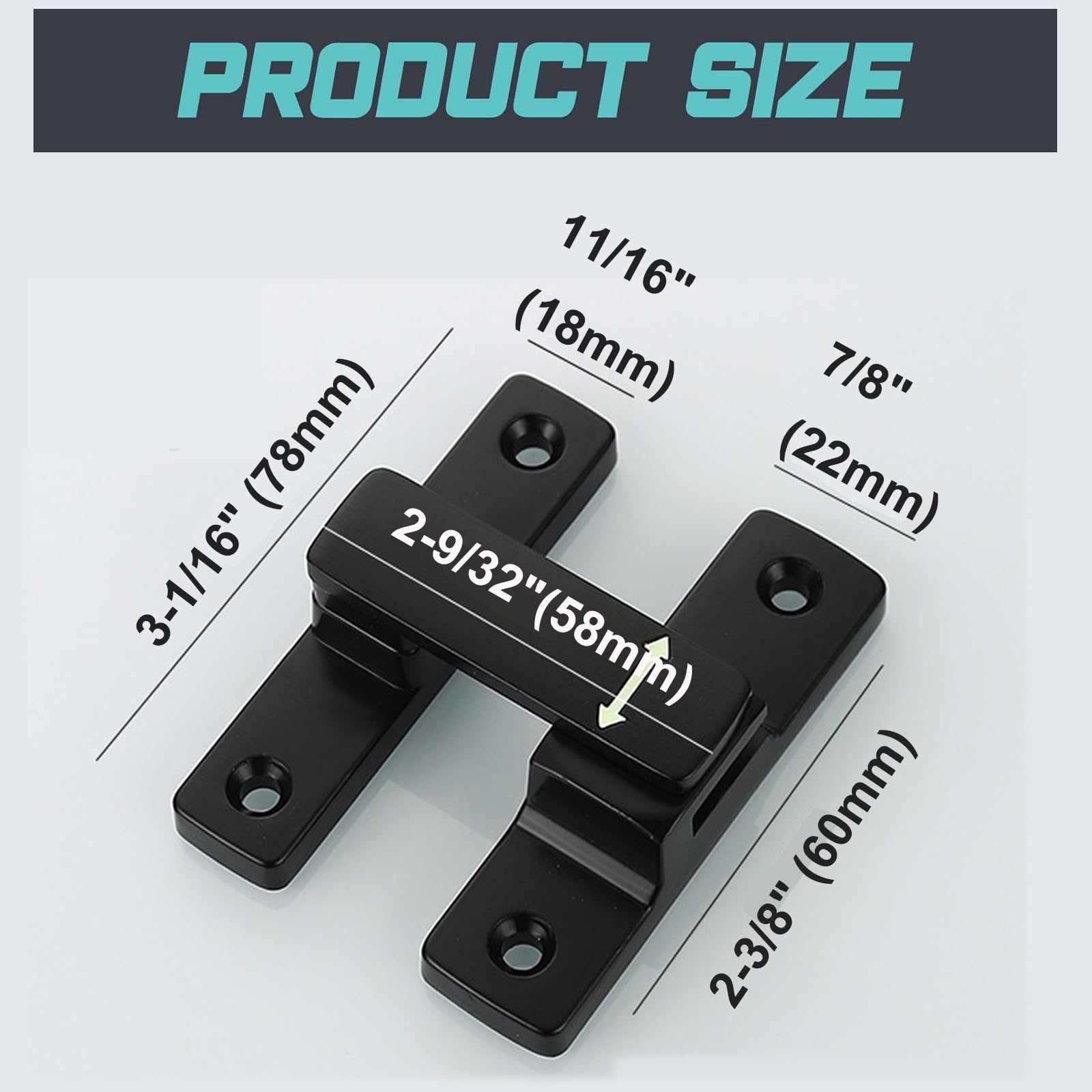 90 180 Degree Barn Door Lock
