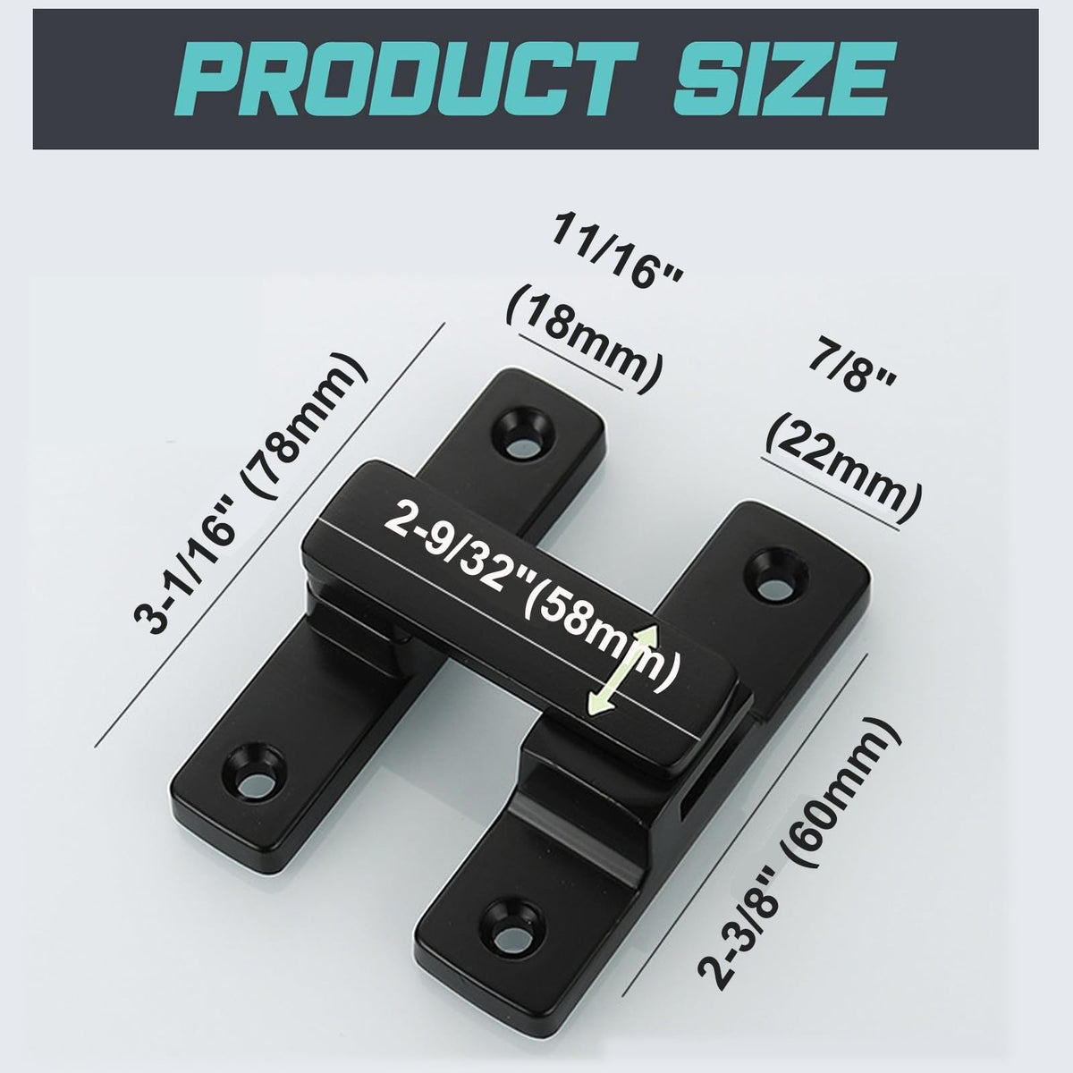 90 180 Degree Barn Door Lock