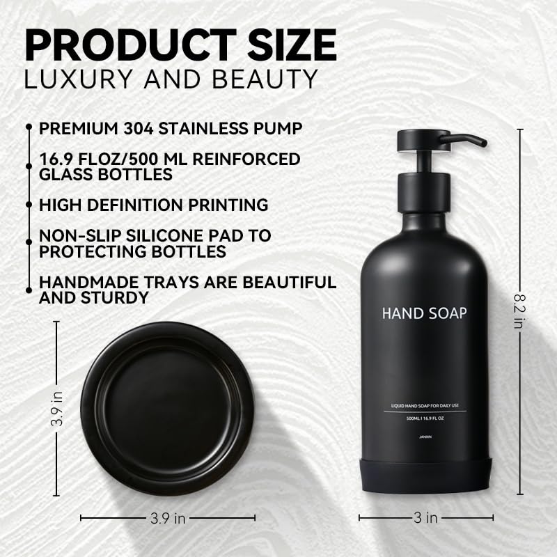Glass Soap Dispenser Bathroom Set by Janxin