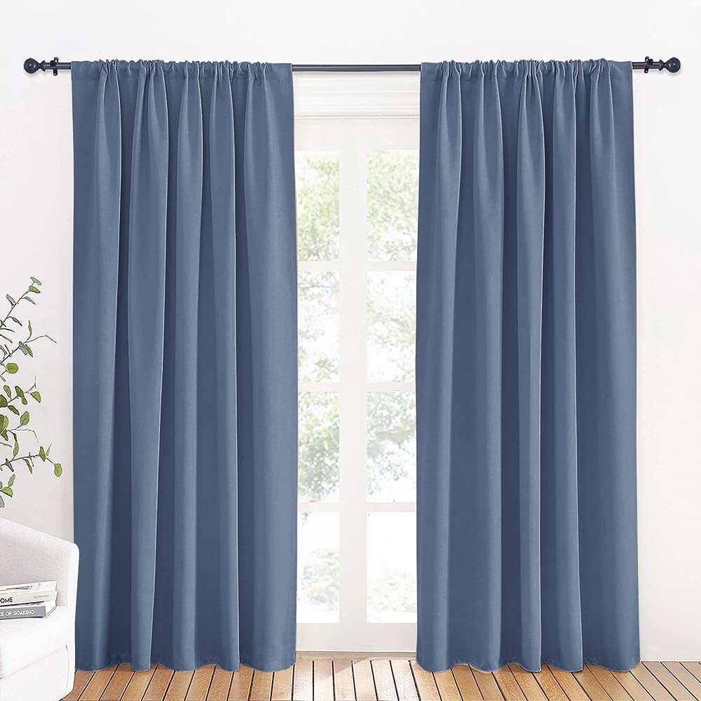 Large Blackout Curtains for Bedroom Living Room 84 inches Long (2 Count)