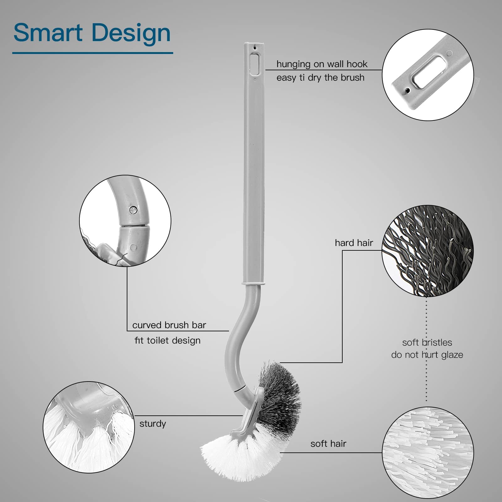 2Pcs Toilet Brush (2 Count)