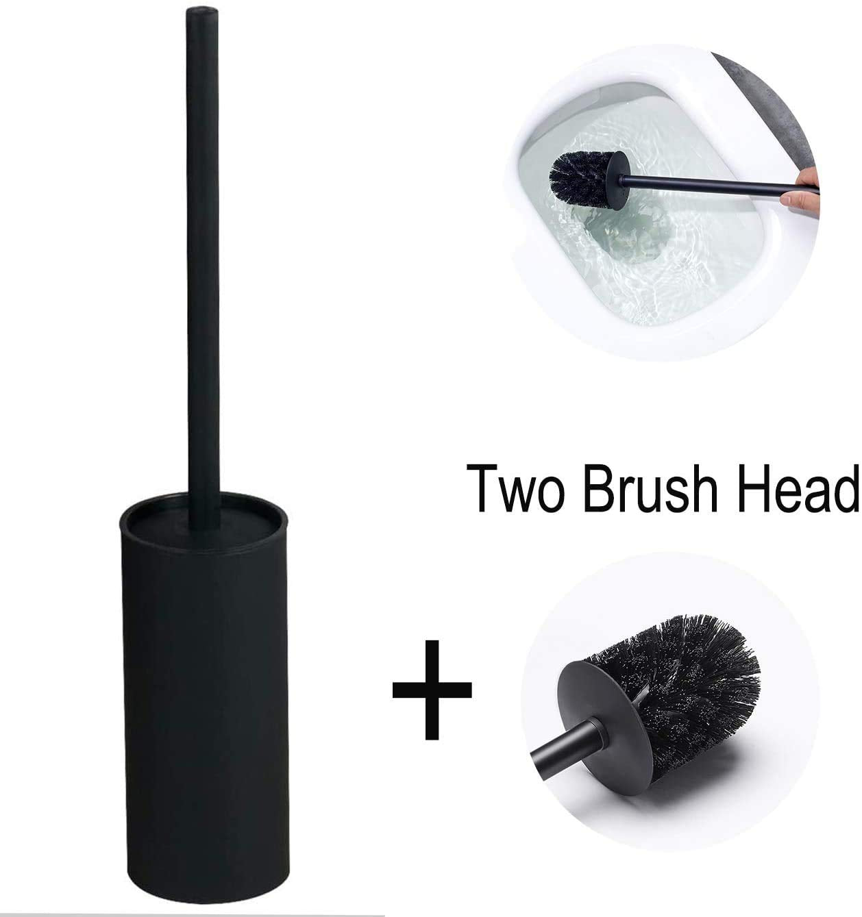 Stainless Steel 304 Black Toilet Bowl Brush and Holder Set Cleaning Tool Holder with Toilet Brush