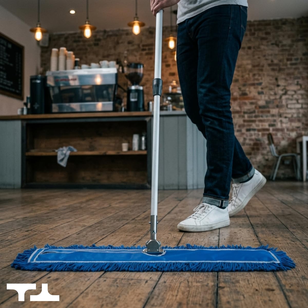36 Inch Blue Commercial Dust Mop & Floor Sweeper with Extendable Handle