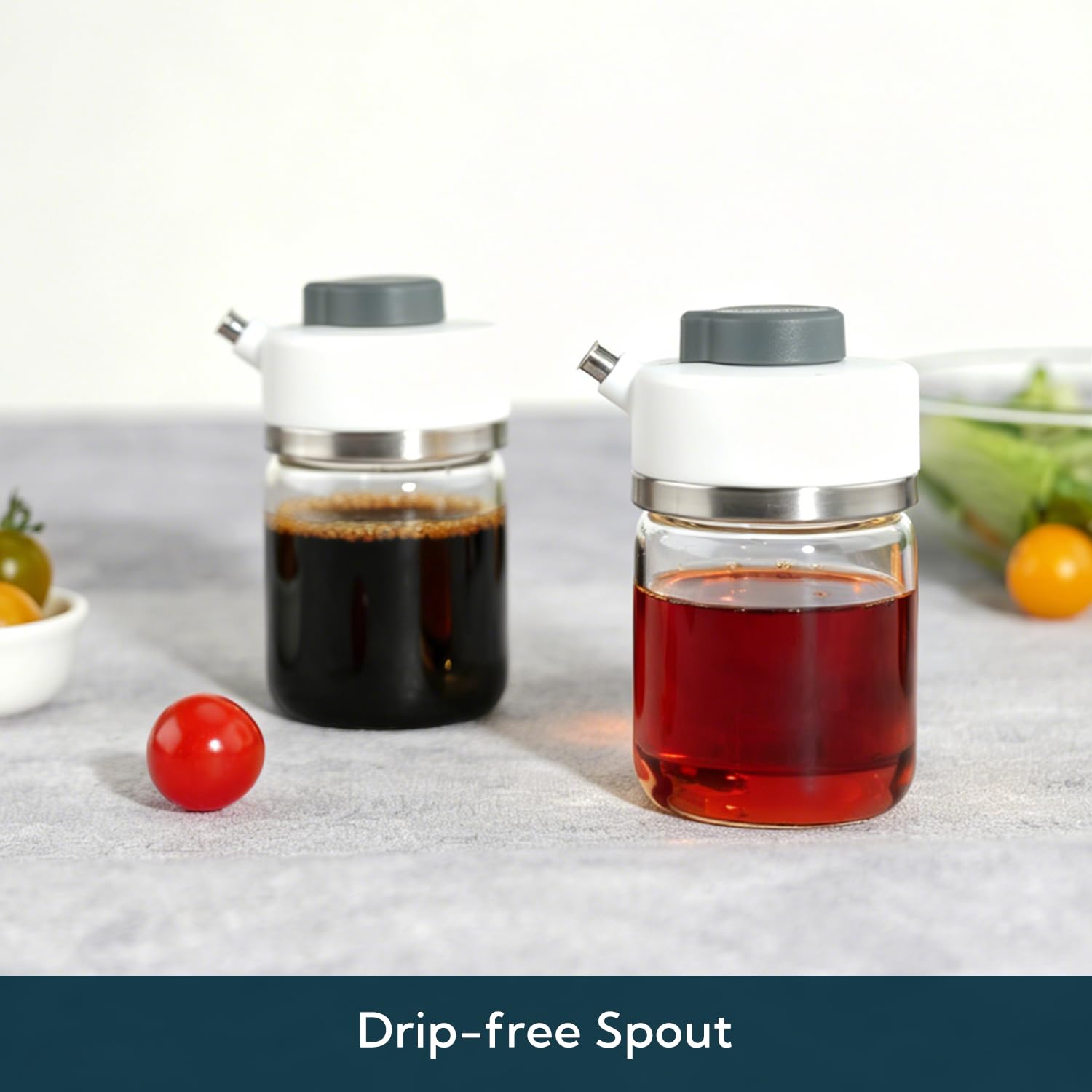 Precision Pour Glass Soy Sauce Dispenser with 3 Modes