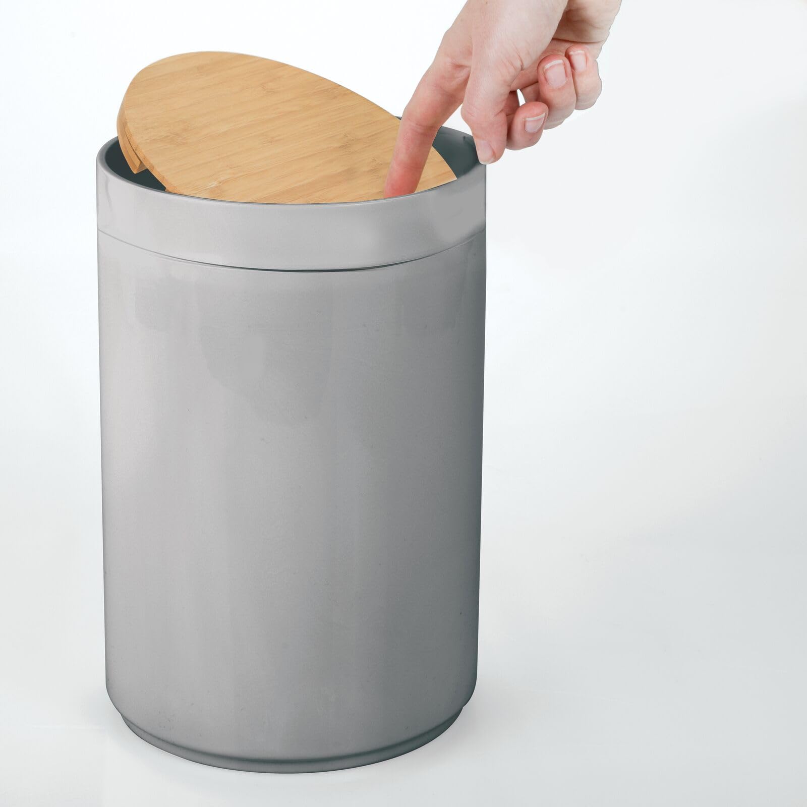 Plastic Round Trash Can Small Wastebasket