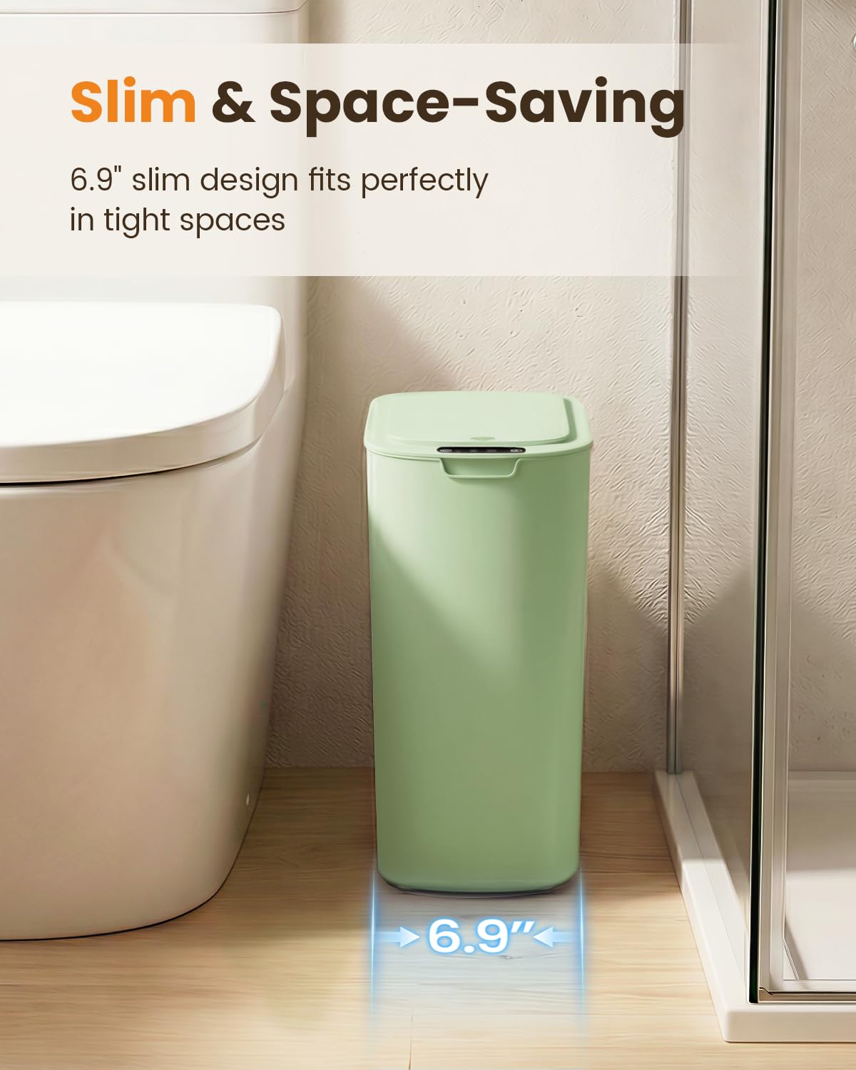 5 Gallon Automatic Bathroom Trash Can with Lid