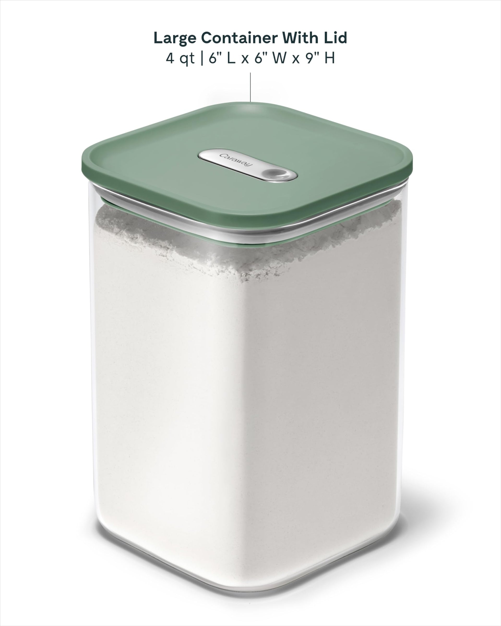 4 qt Glass Airtight Food Storage Container with Lid