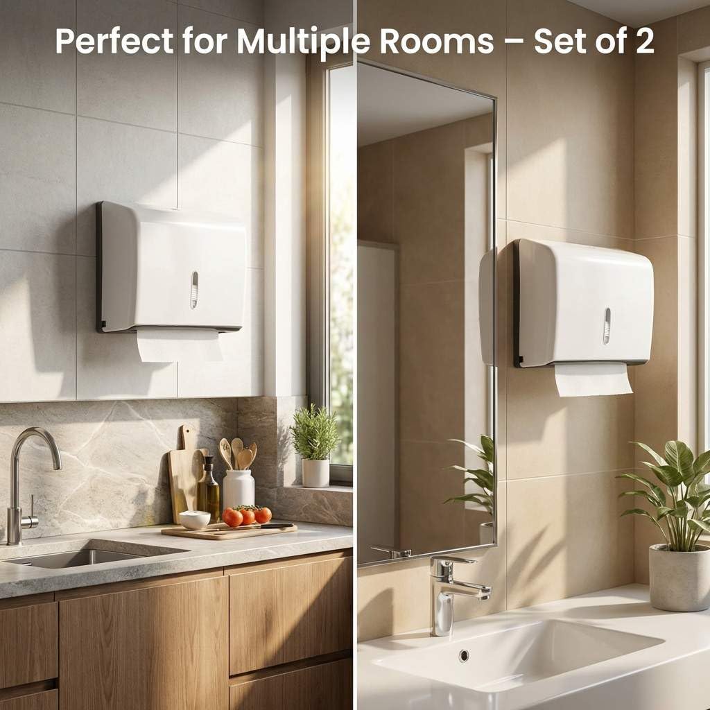 Wall Mount Paper Towel Dispenser 2 Pack (2 Count)