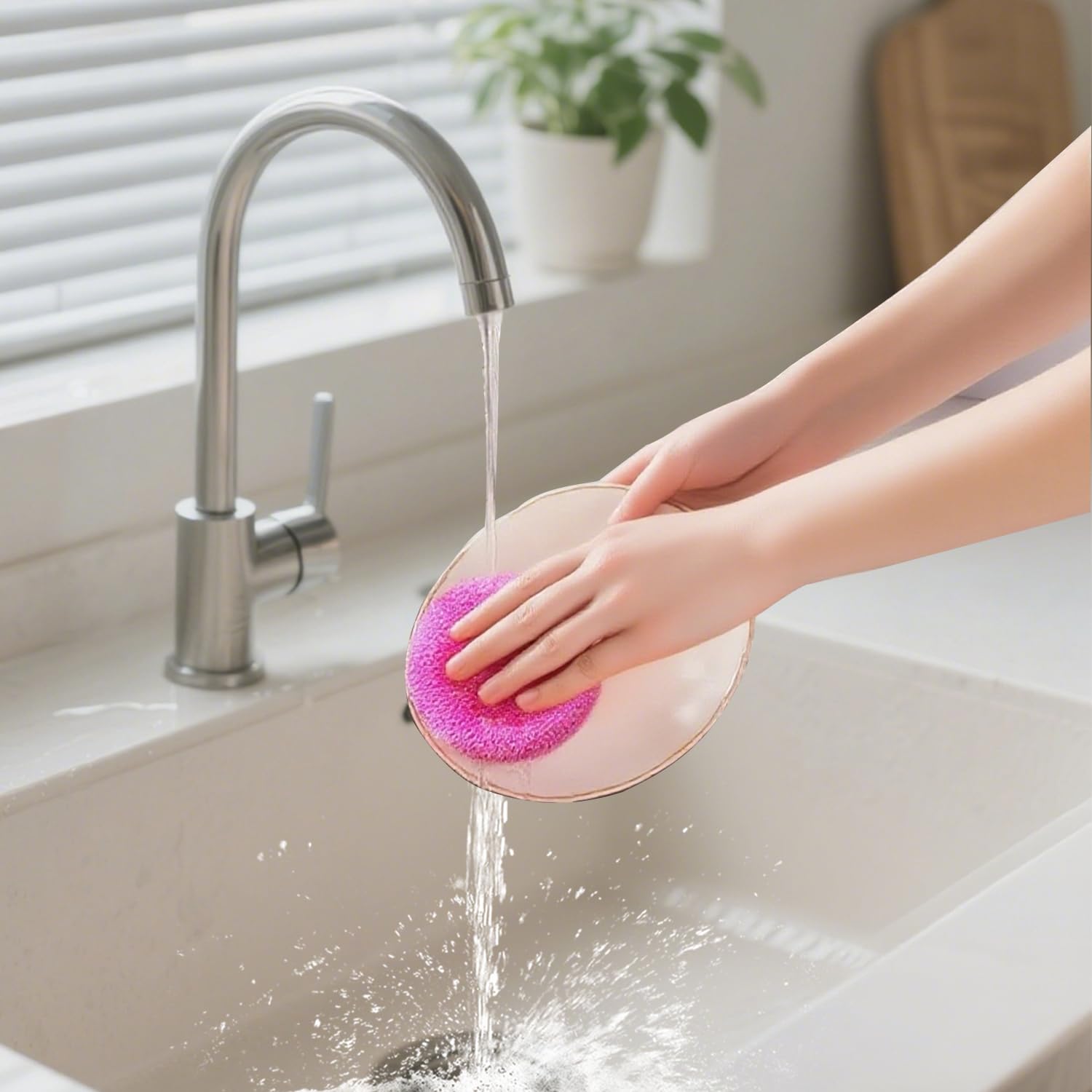 25 Pcs Plastic Dish Scrubbers (100 Count)