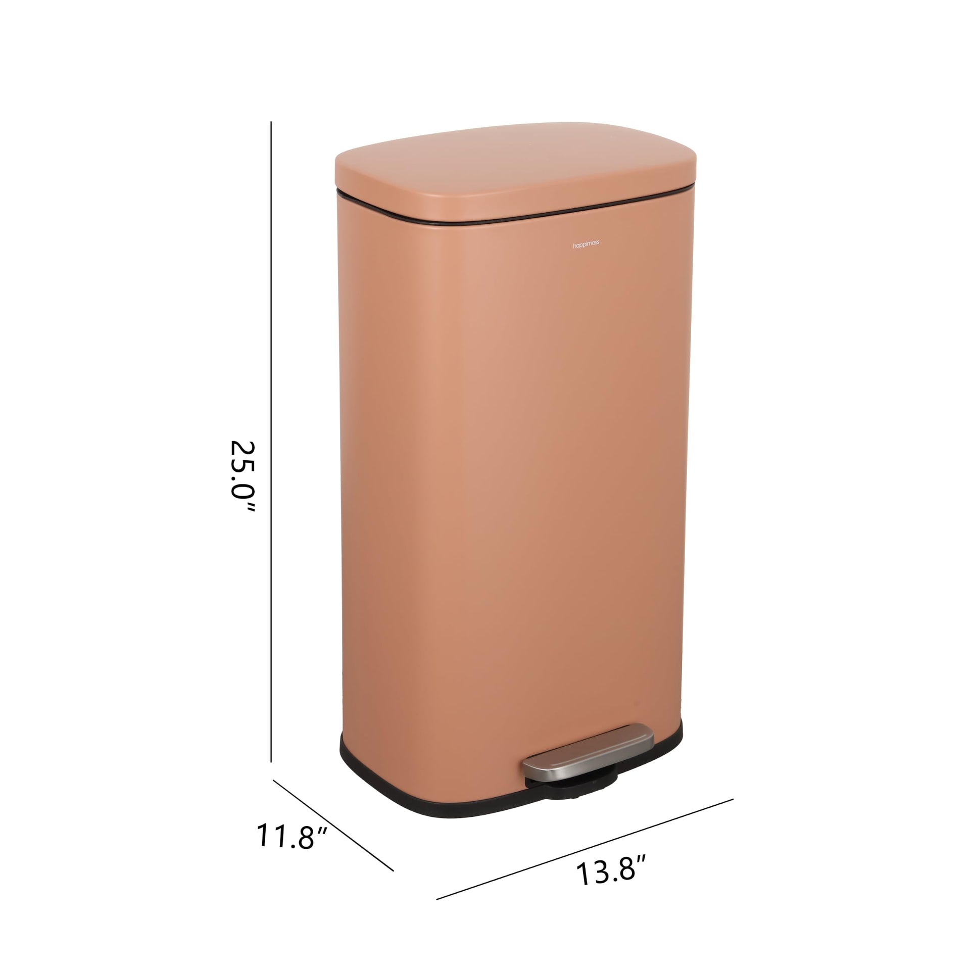 Curtis 8 Gal Step Trash Can Soft Close 25"