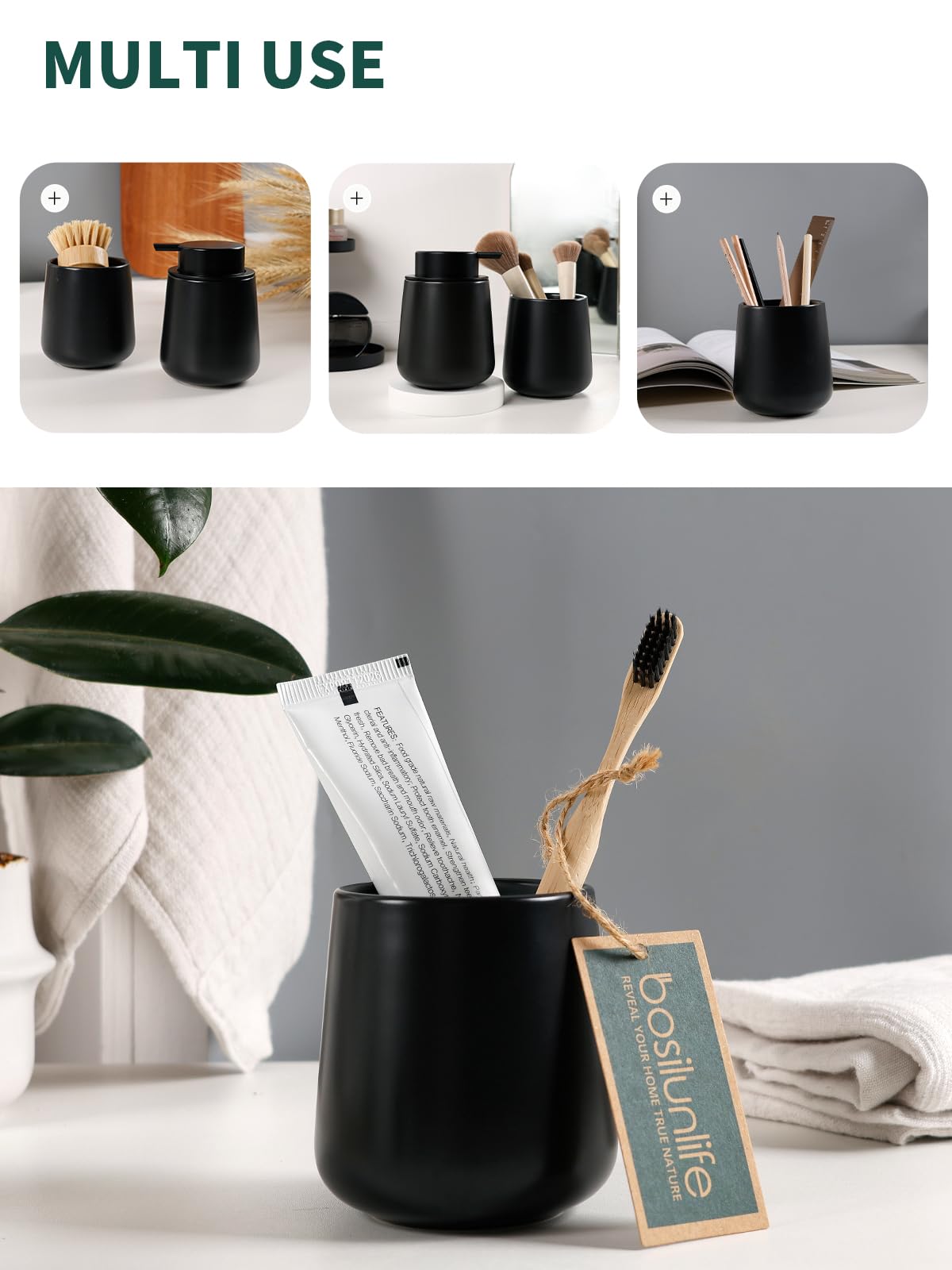 Soap and Toothbrush Holder Set