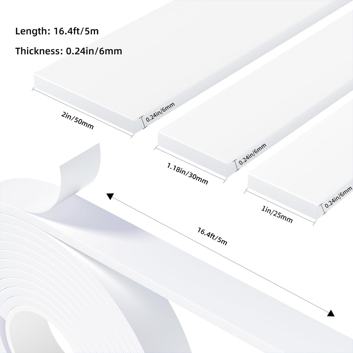 Weather Stripping Door Seal White