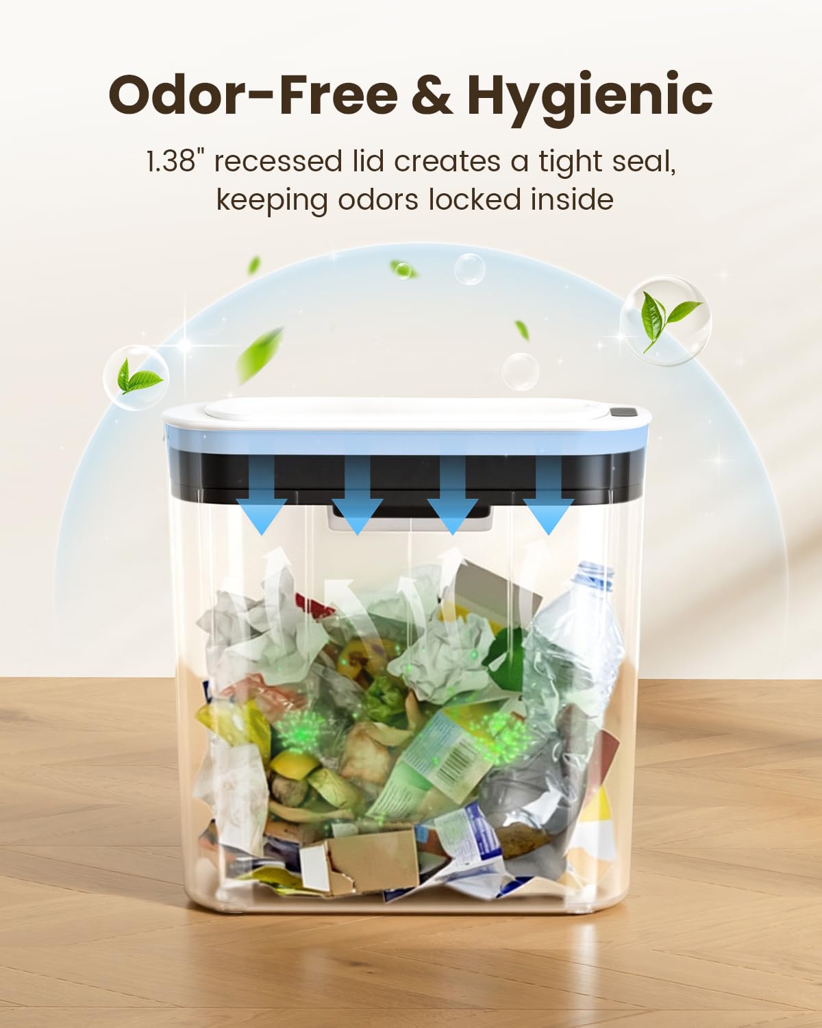 5 Gallon Automatic Bathroom Trash Can with Lid