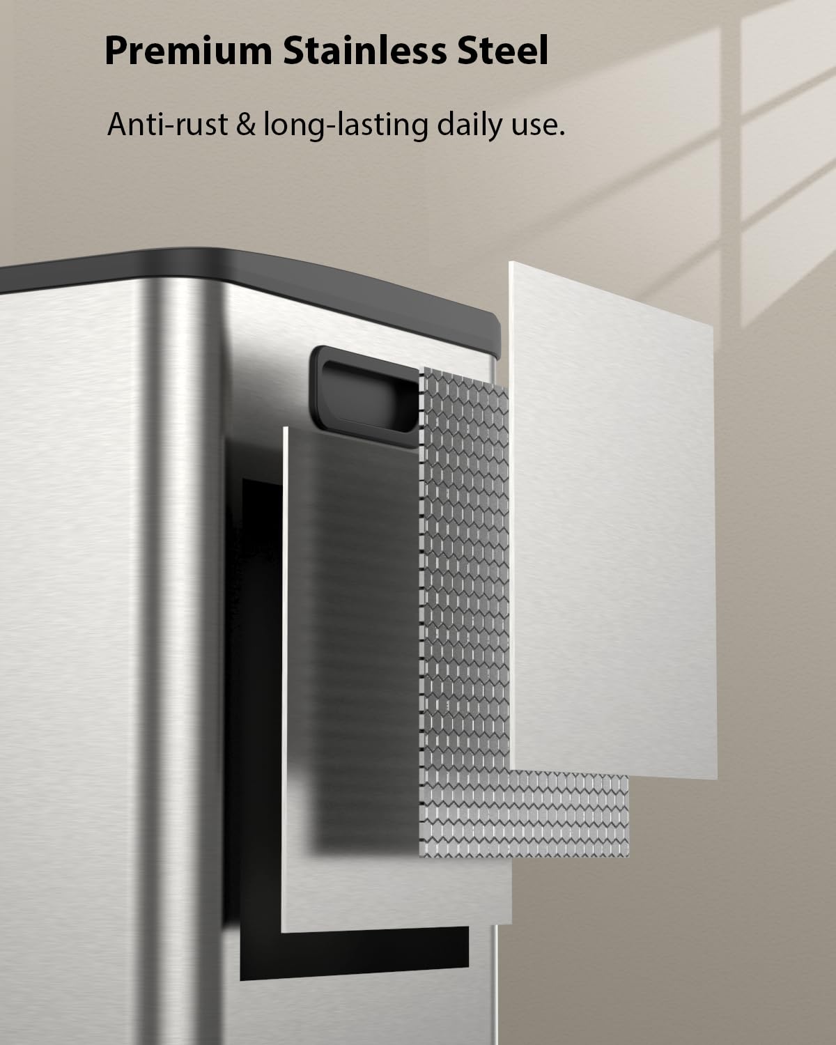 Dual Trash and Recycling Bins for Kitchen (2 Count)