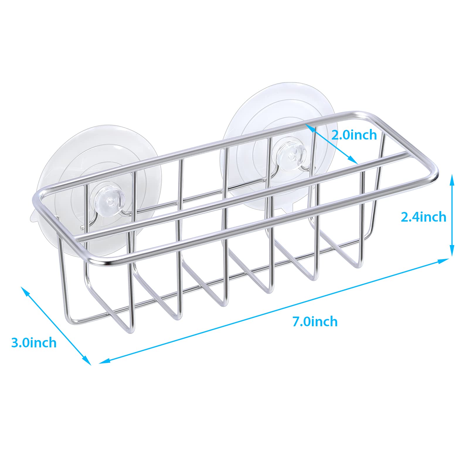 Sink Caddy Sponge Holder for Kitchen Sink Dish Cloth Hanger 2 Suspension Options