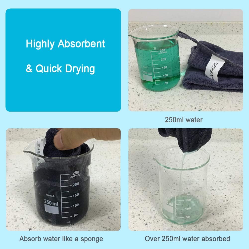 400 GSM Premium Microfiber Cleaning Cloths (8 Count)
