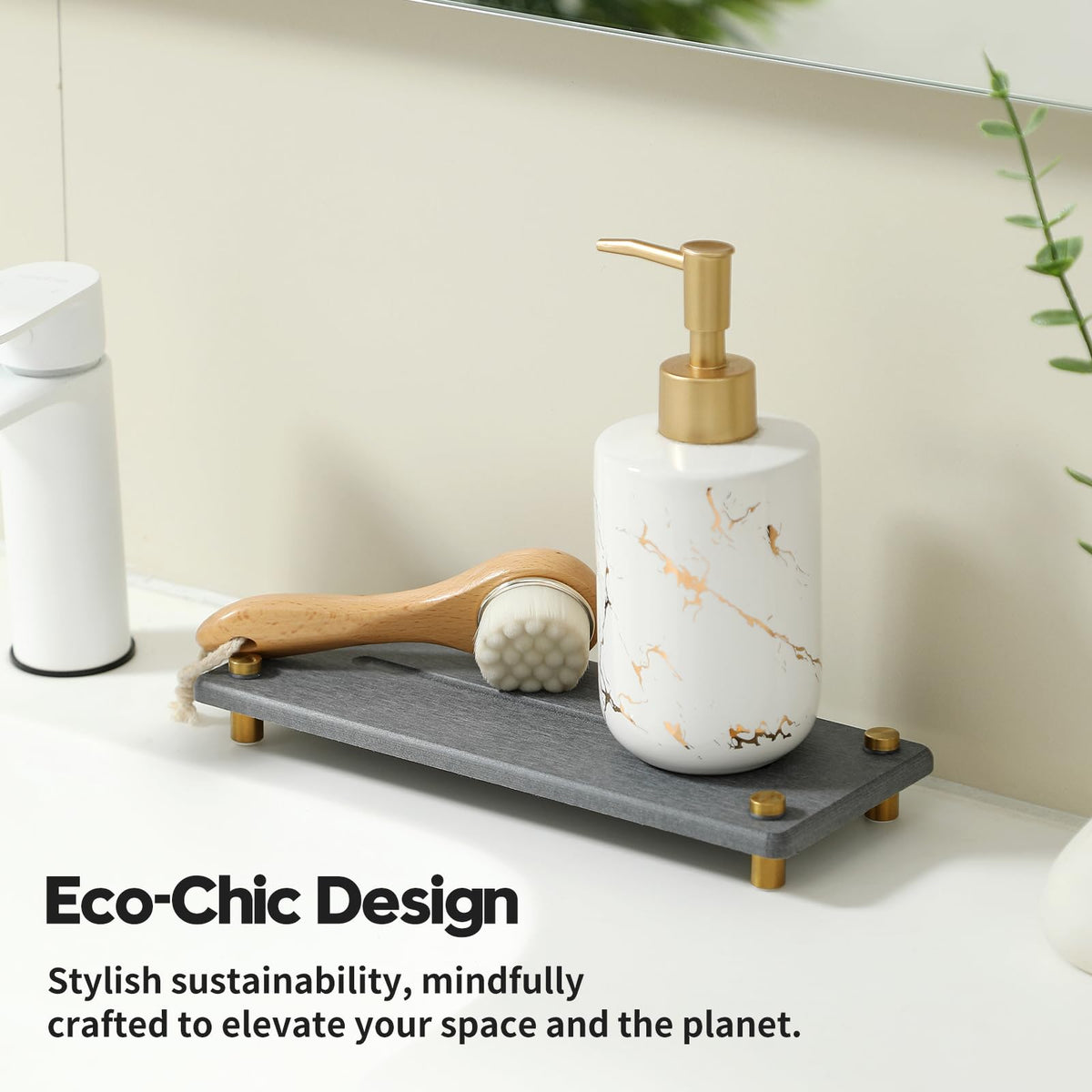 Kitchen Sink Caddy Water Absorbing Stone Drying Tray