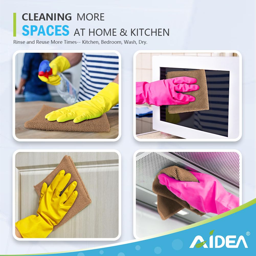 Brown Microfiber Cleaning Cloth (12 Count)