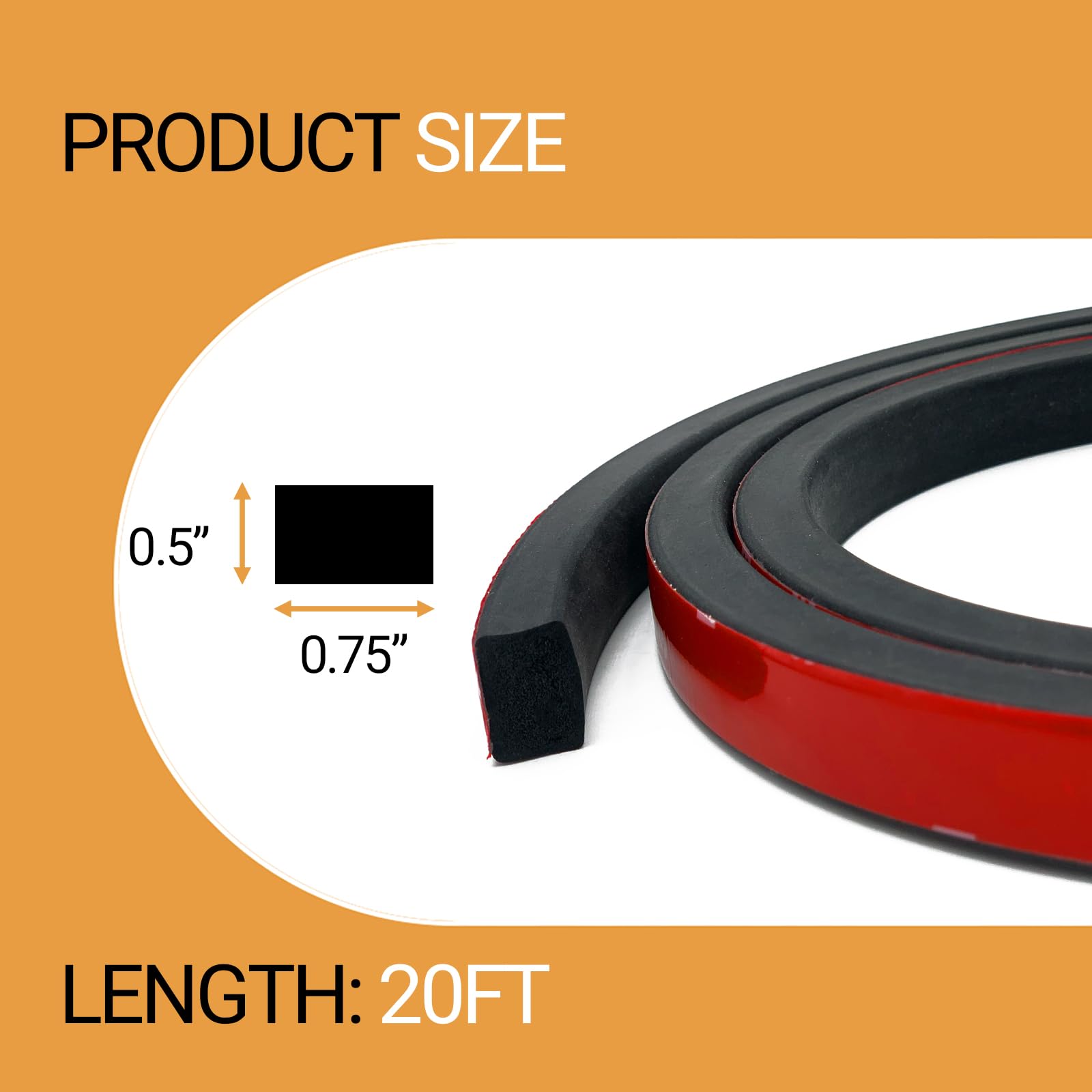 Rubber Weather Stripping (20 Foot)