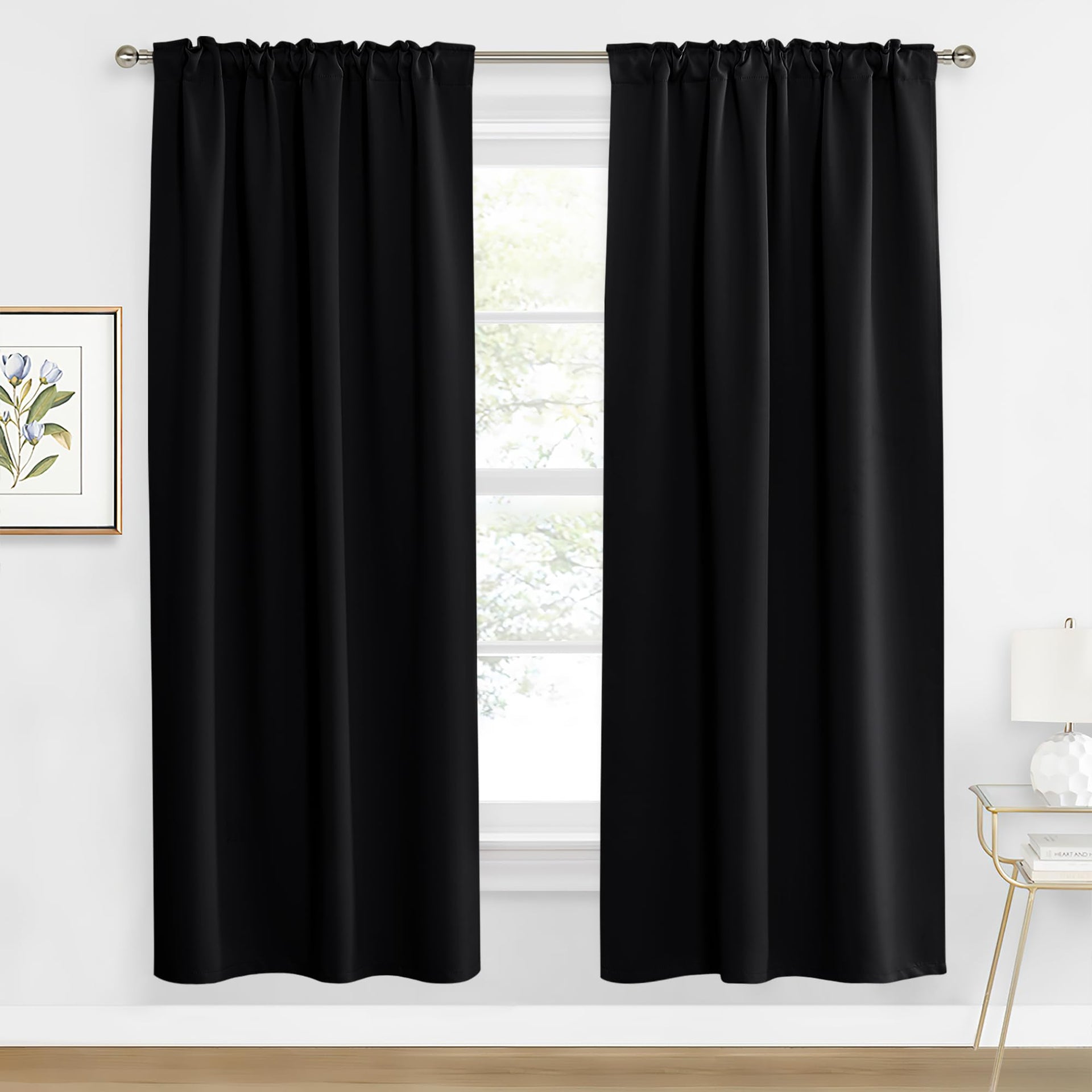 Blackout Curtains for Living Room Bedroom Dining Nursery Office (2 Count)