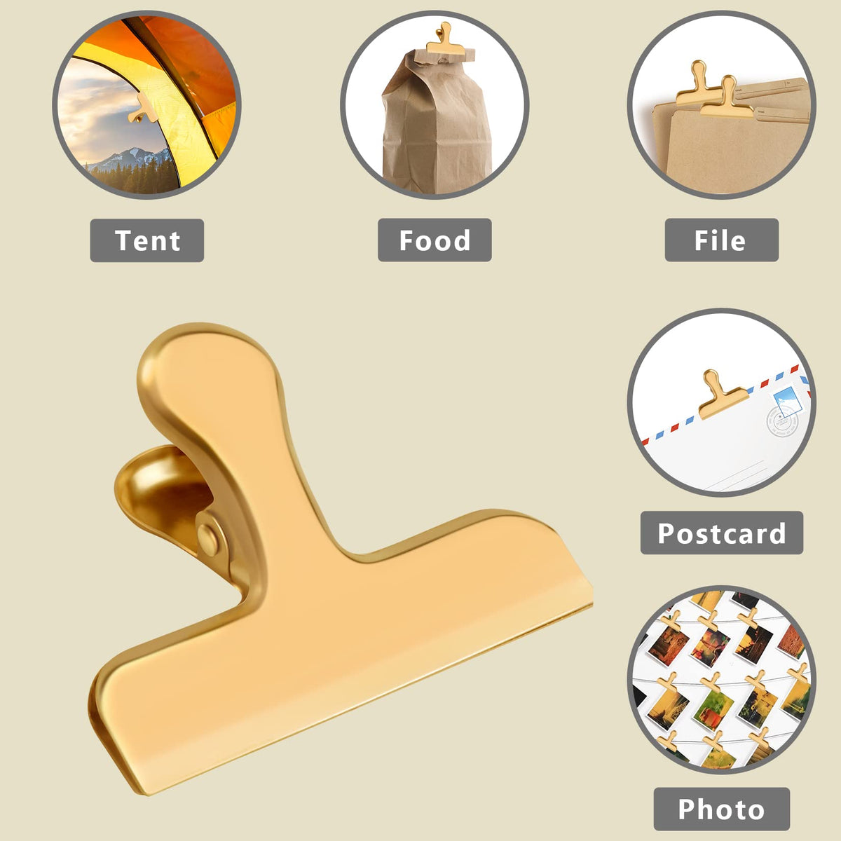8 Pack Metallic Chip Bag Clips (8 Count)