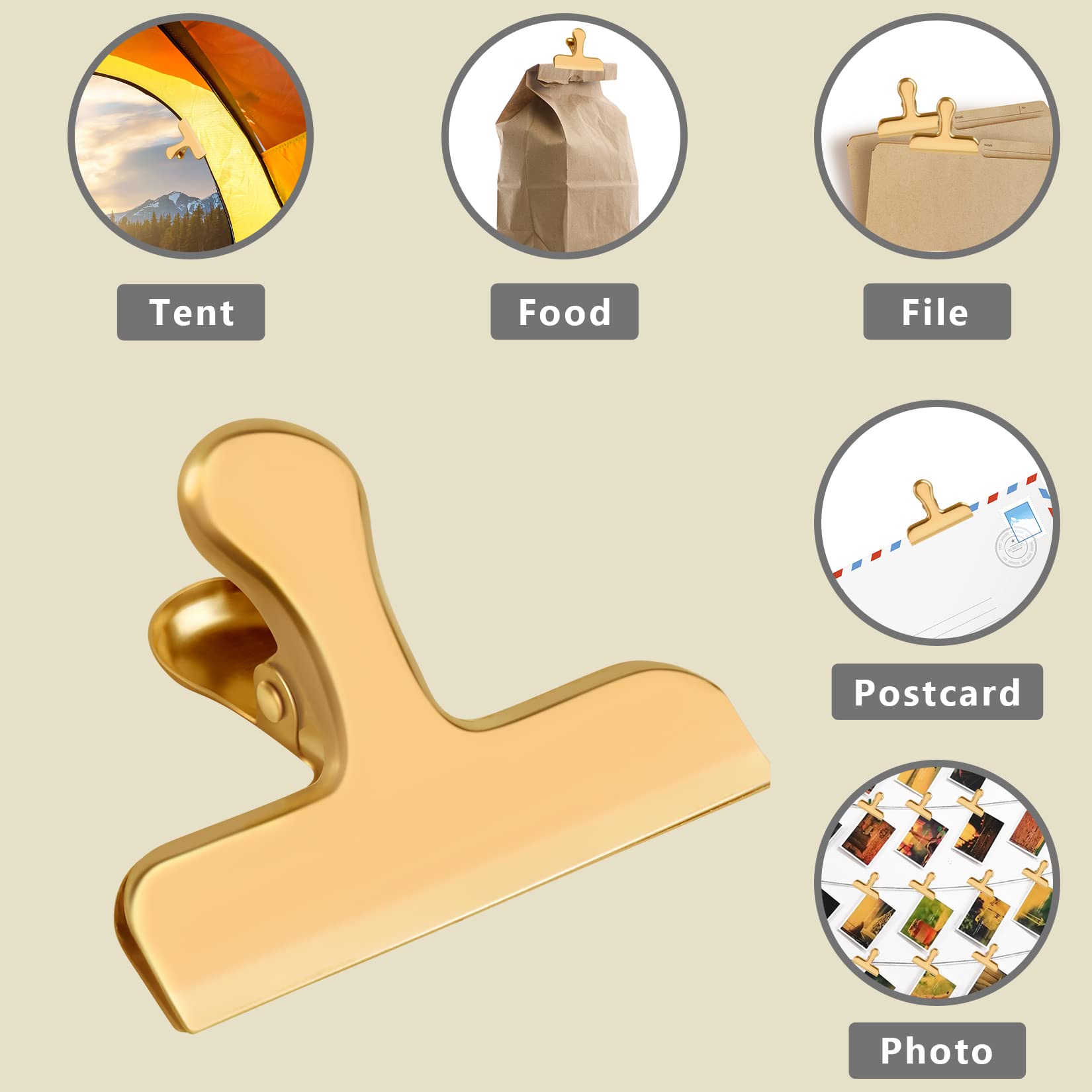 8 Pack Metallic Chip Bag Clips (8 Count)