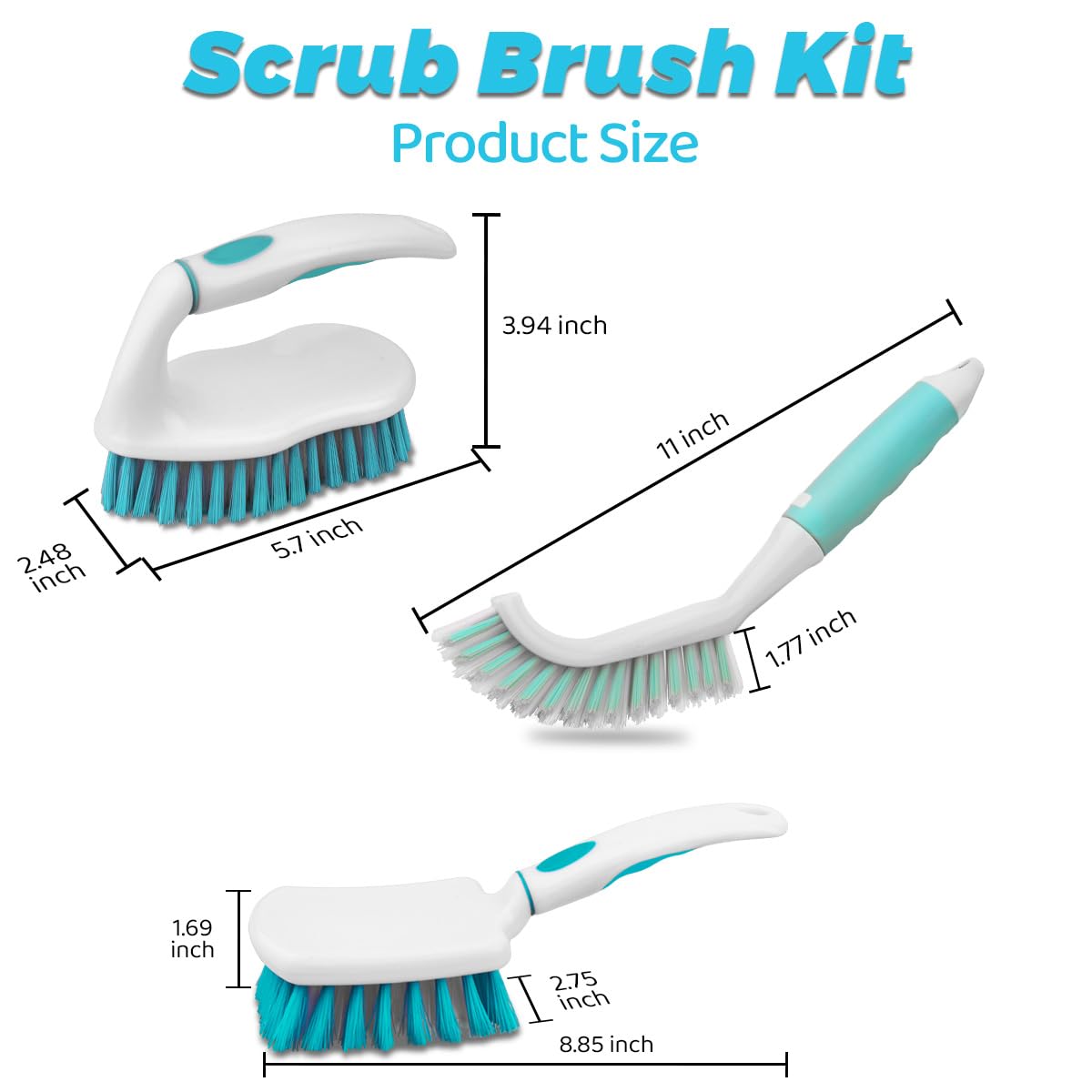 3 Pack Scrub Brush Set (3 Count)