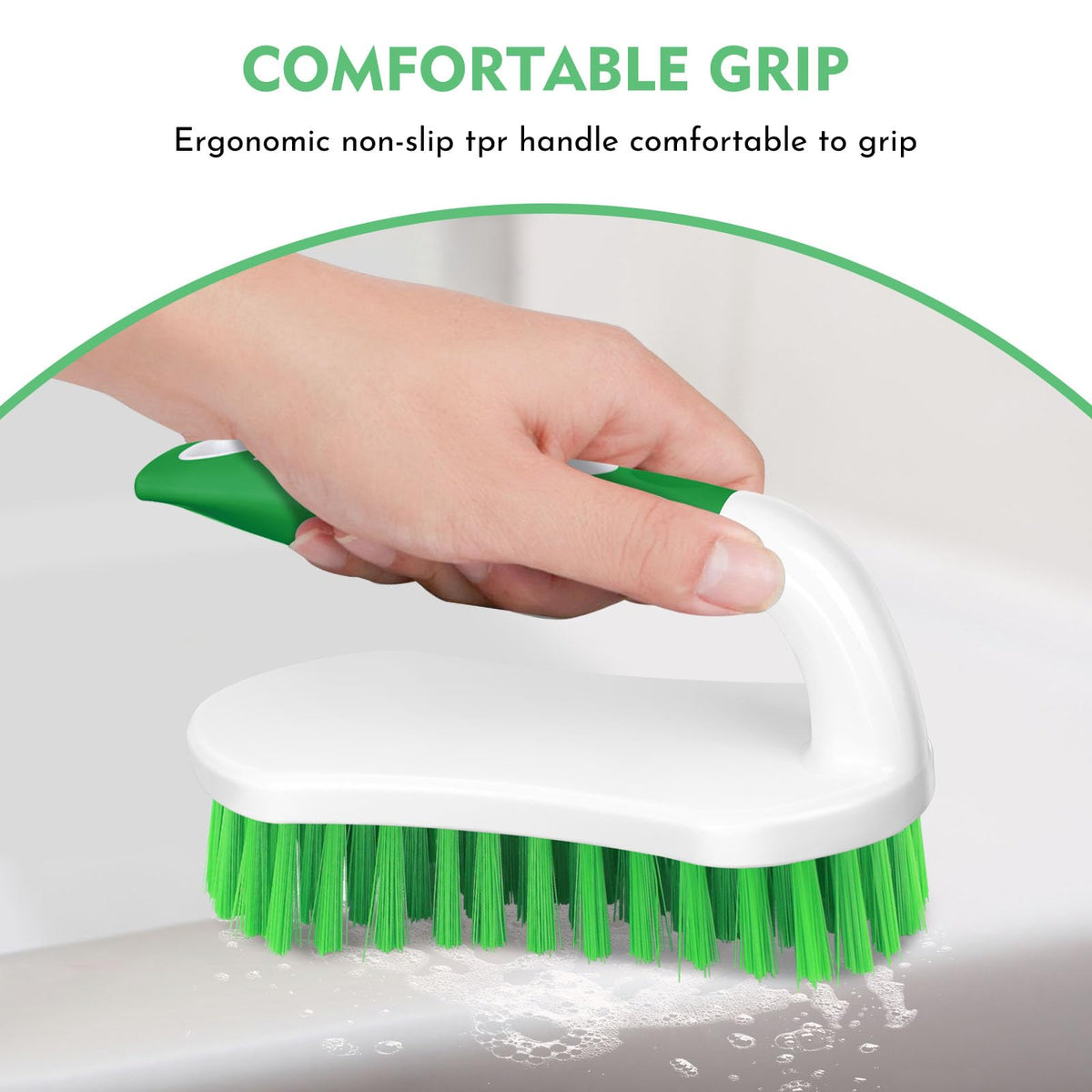 Scrub Brush Stiff Bristle Cleaning Scrubber (2 Count)