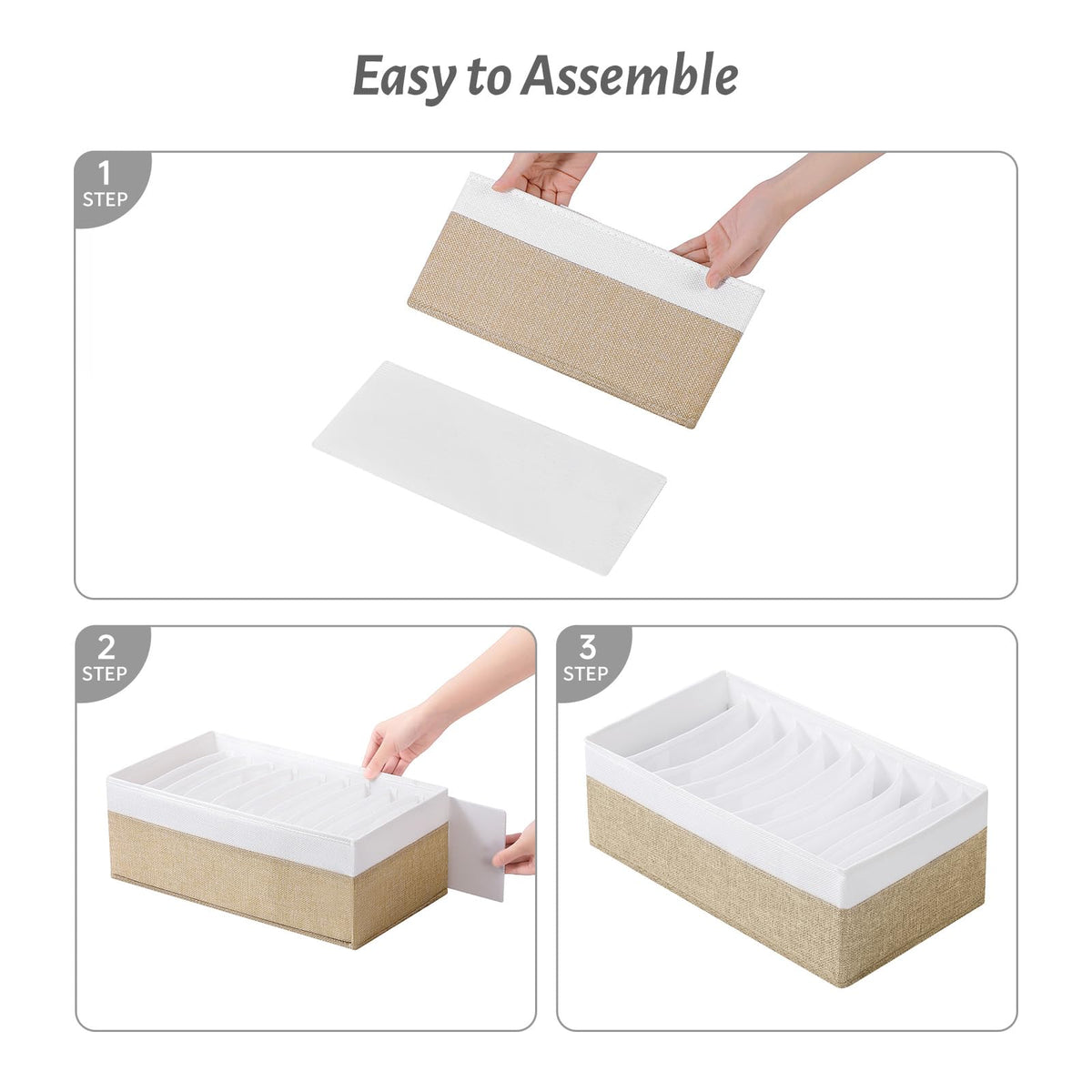 4 Packs T shirt Drawer Organizers for Clothing (4 Count)