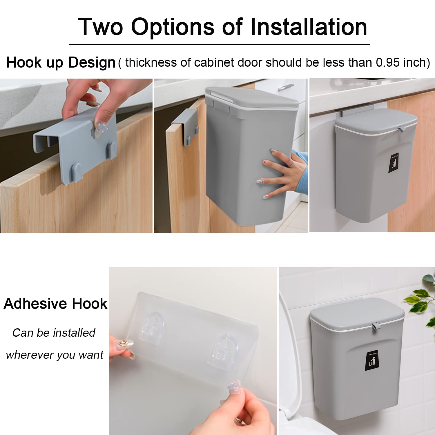 2.4 Gallon Kitchen Compost Bin for Counter Top or Under Sink
