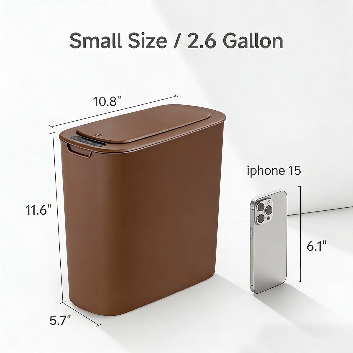 Automatic Motion Sensor Bathroom Trash Can with Lid