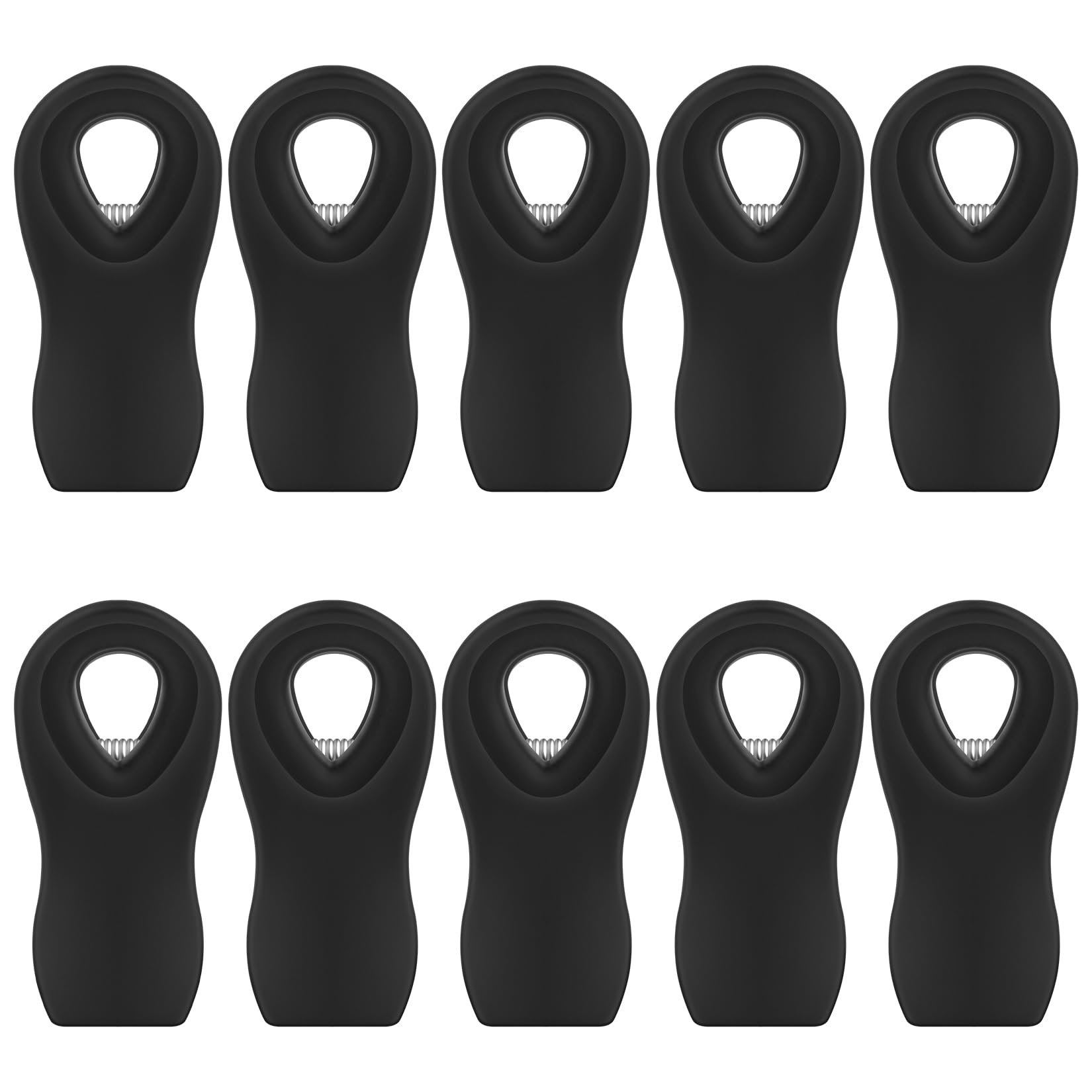 10PCS Magnetic Chip Clips Airtight Seal Reusable Black Bag Clips for Food Storage Heavy Duty Plastic Food Clip for Refrigerator (10 Count)