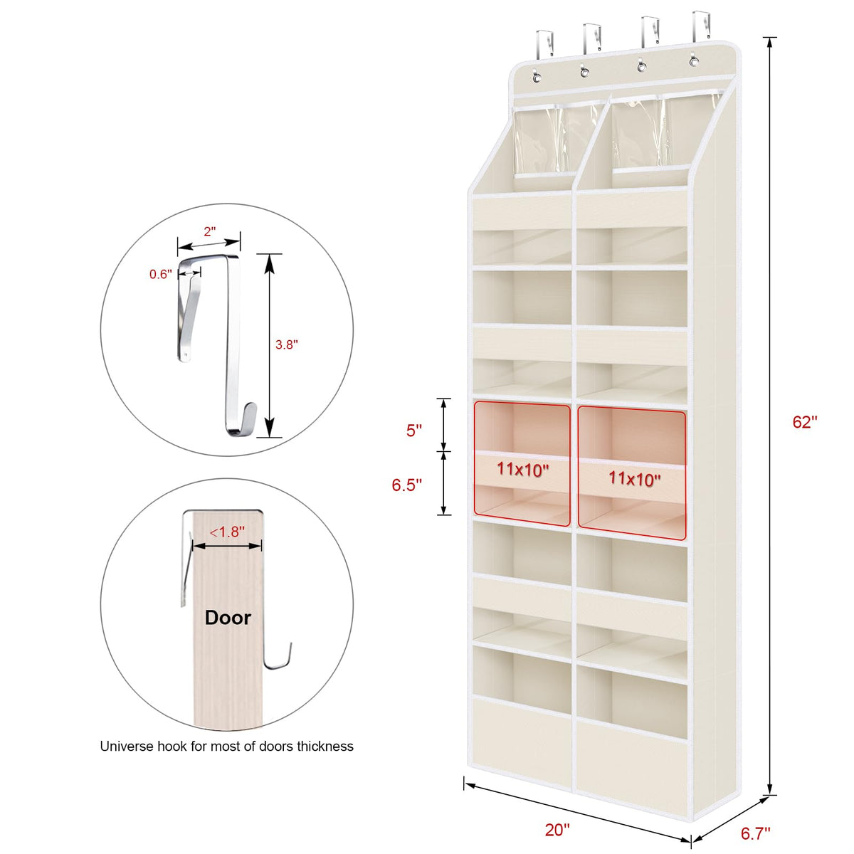 Upgraded Over the Door Organizer for Baby Nursery