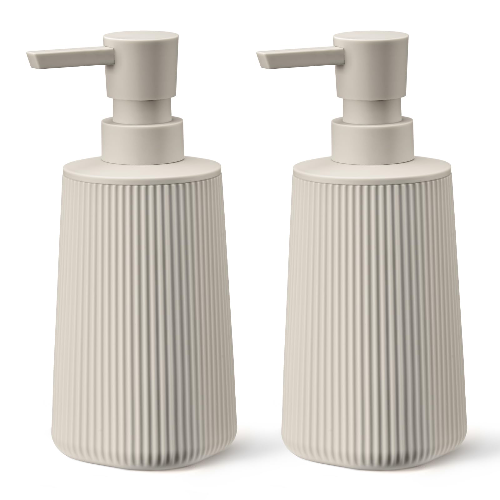 Beige 2 Pack Hand Soap Dispensers Set (2 Count)