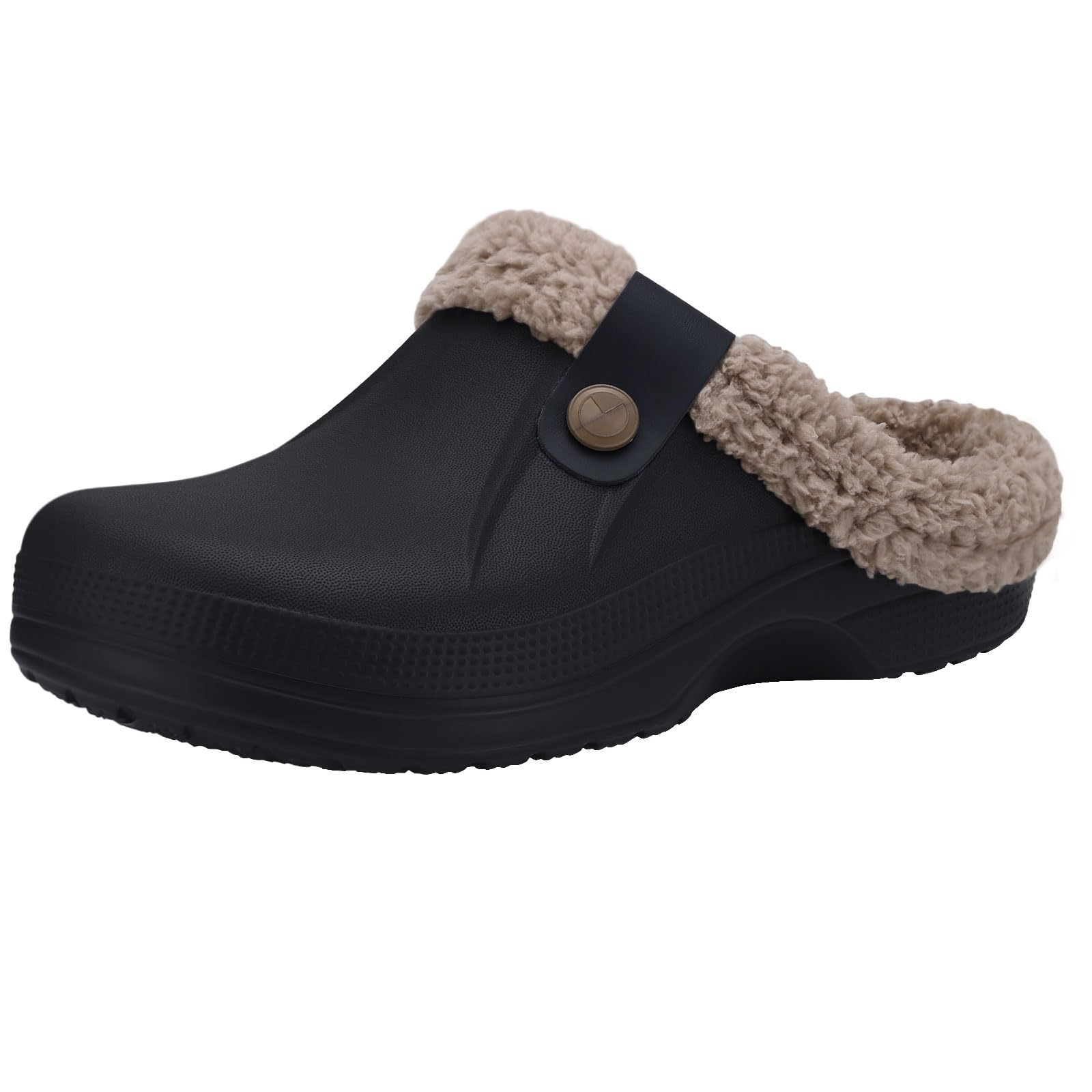Fur Lined Clogs for Women & Men Fuzzy Slippers with Memory Foam