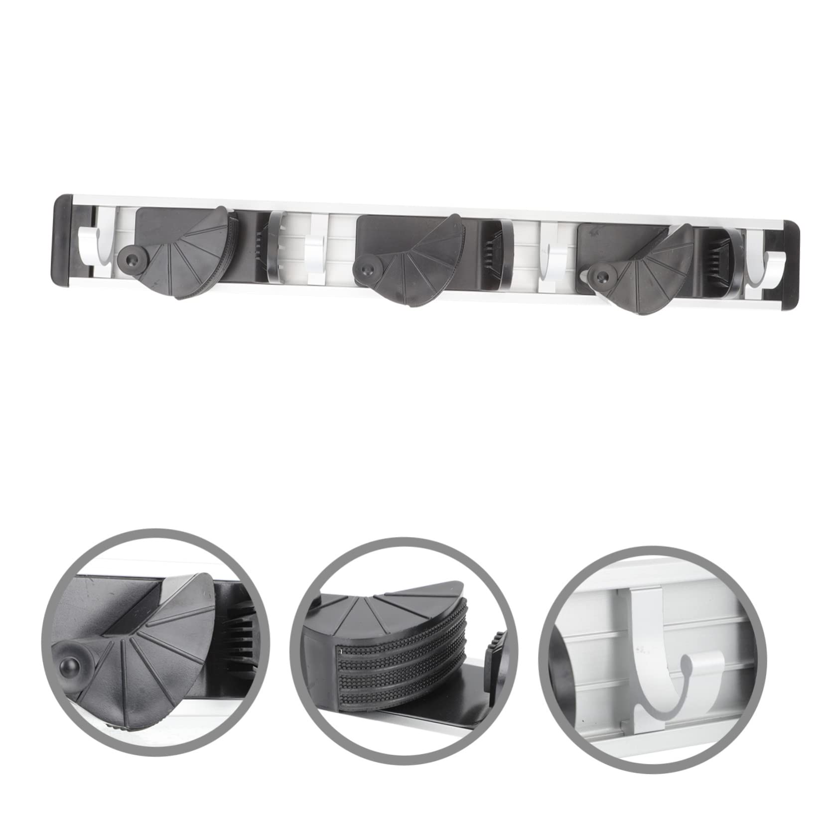Space Aluminum Mop Hook Organizer Wall Mount Broom Gripper for Mop Garden Laundry Room