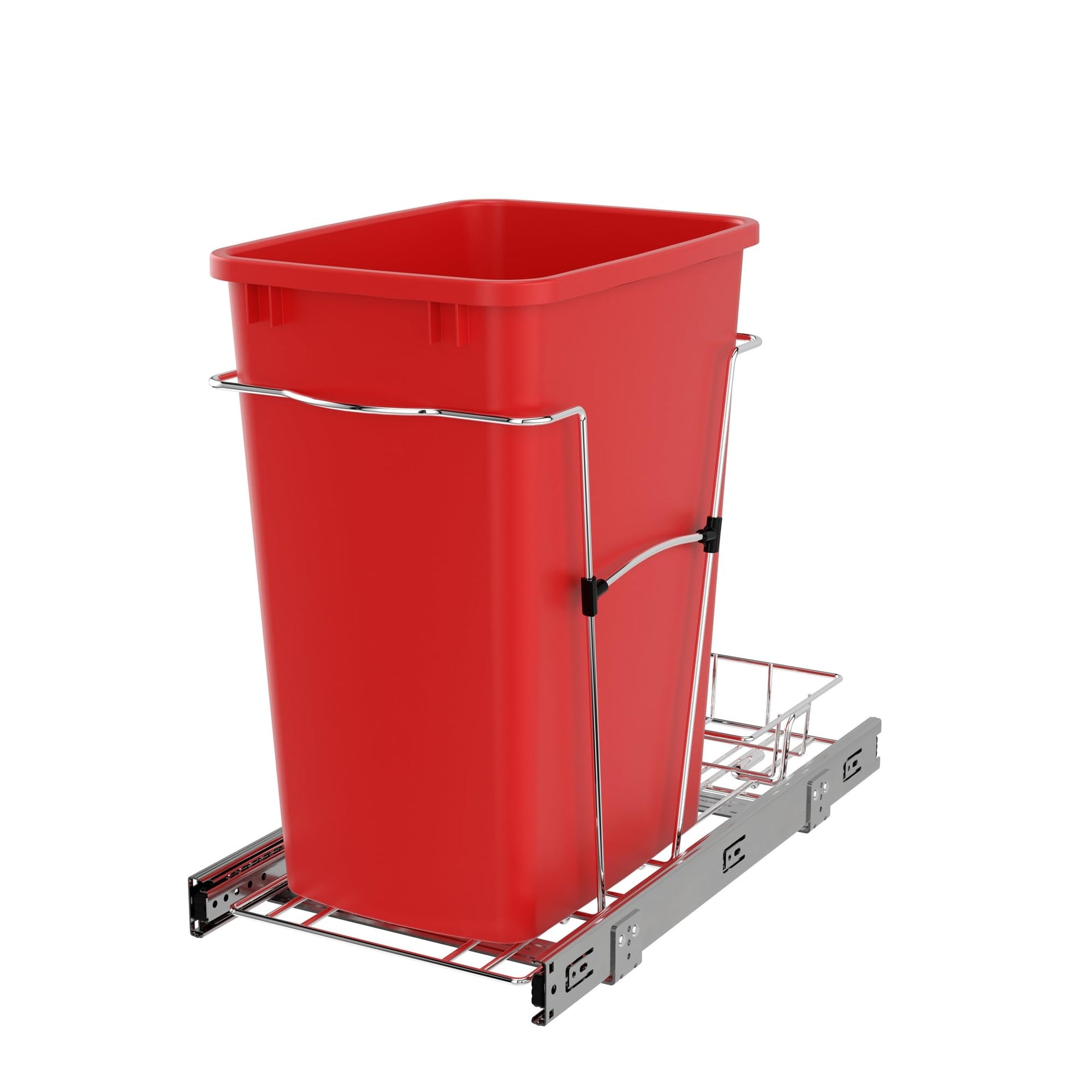Pullout Trash Can for Kitchen Cabinets 35 Qt Garbage Waste Recyling Bin with Full Extension Slides
