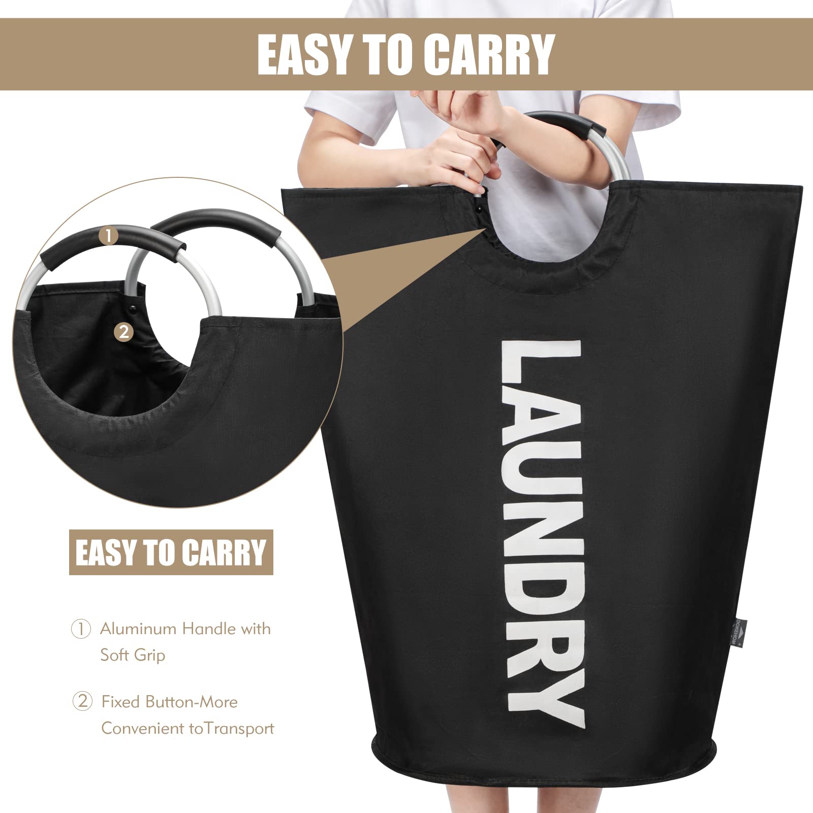 90L Large Laundry Basket Bag - ModHome Supplies