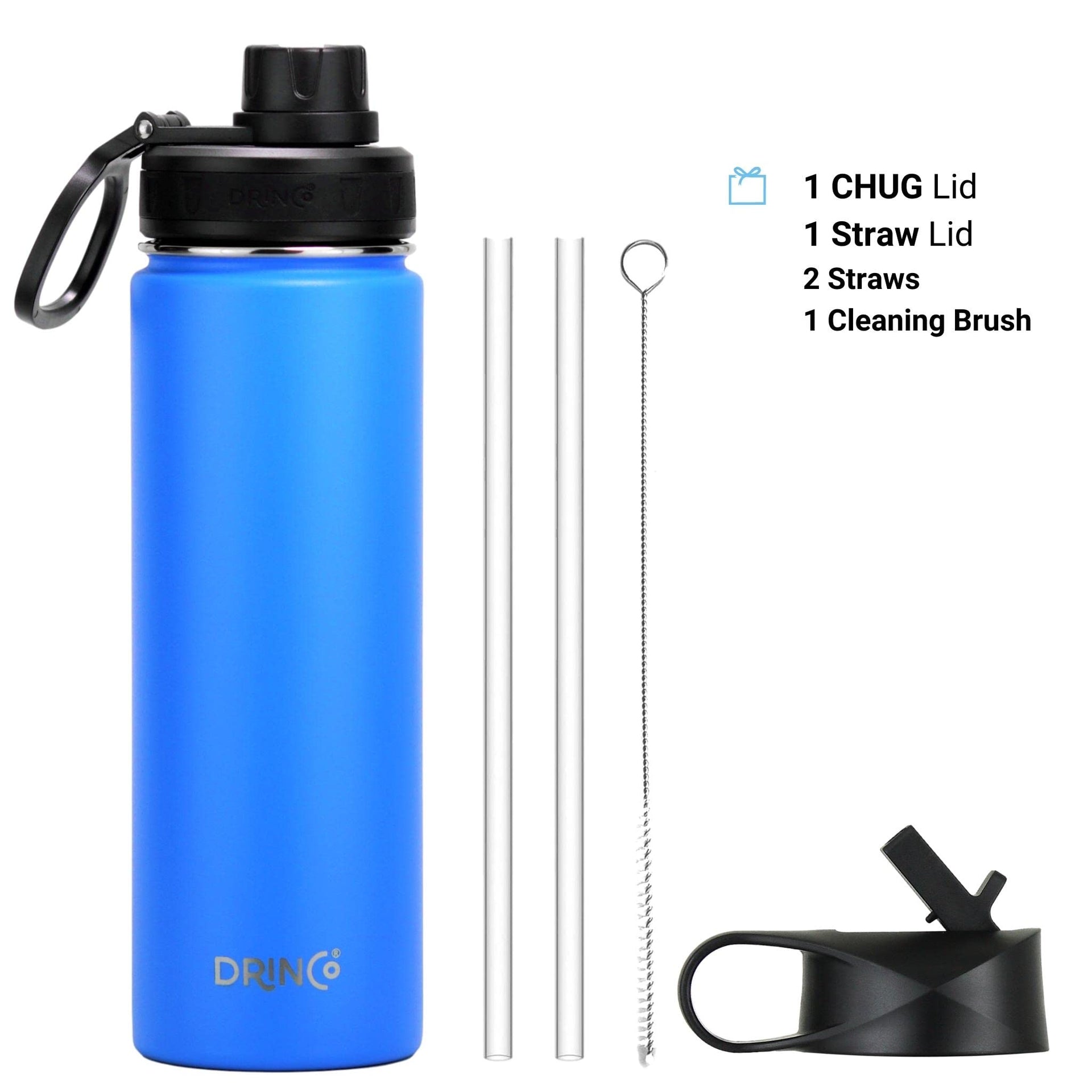 Stainless Steel Water Bottle Spout Lid Vacuum Insulated Double Wall Water Bottle Wide Mouth