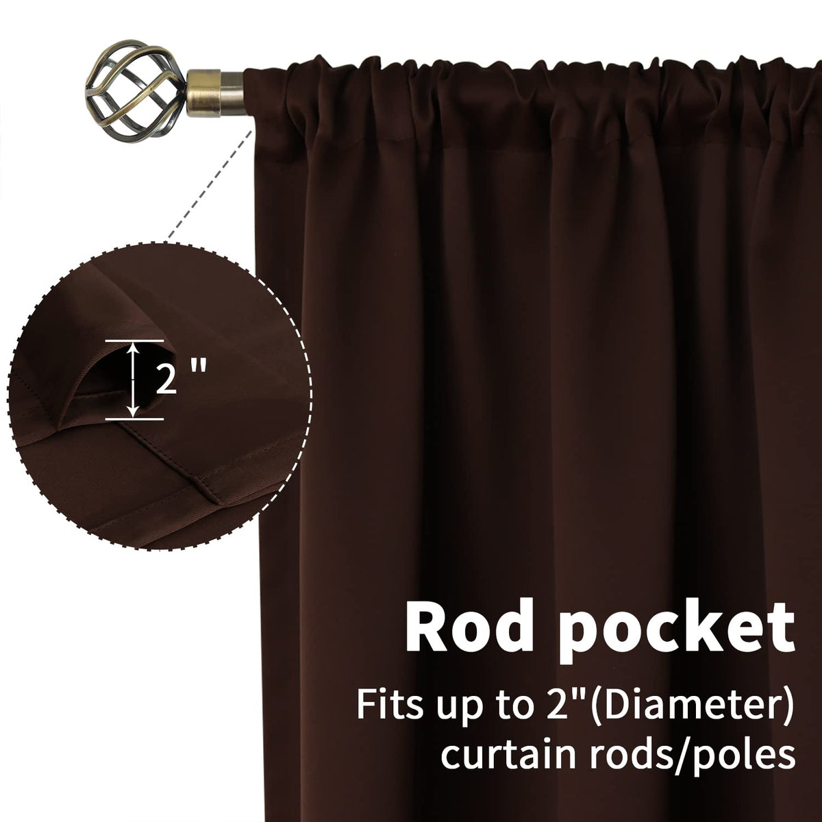 Short Blackout Curtains 40 Inches Length (2 Count)