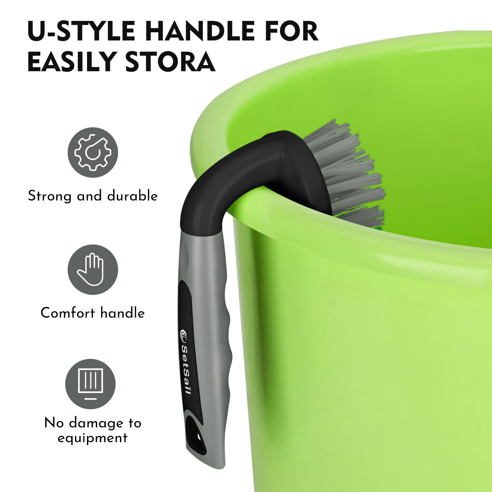 Scrub Brush Stiff Bristle Cleaning Scrubber (2 Count)