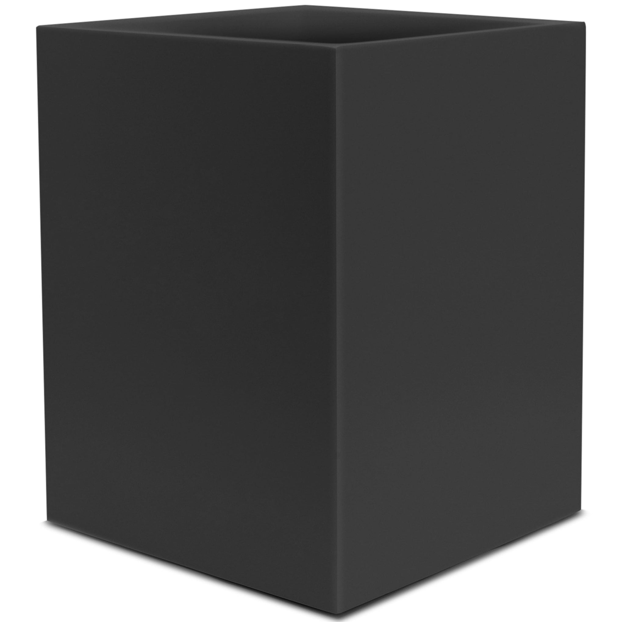 Matte Black Square 2 Gallon Trash Can for Home and Bathroom
